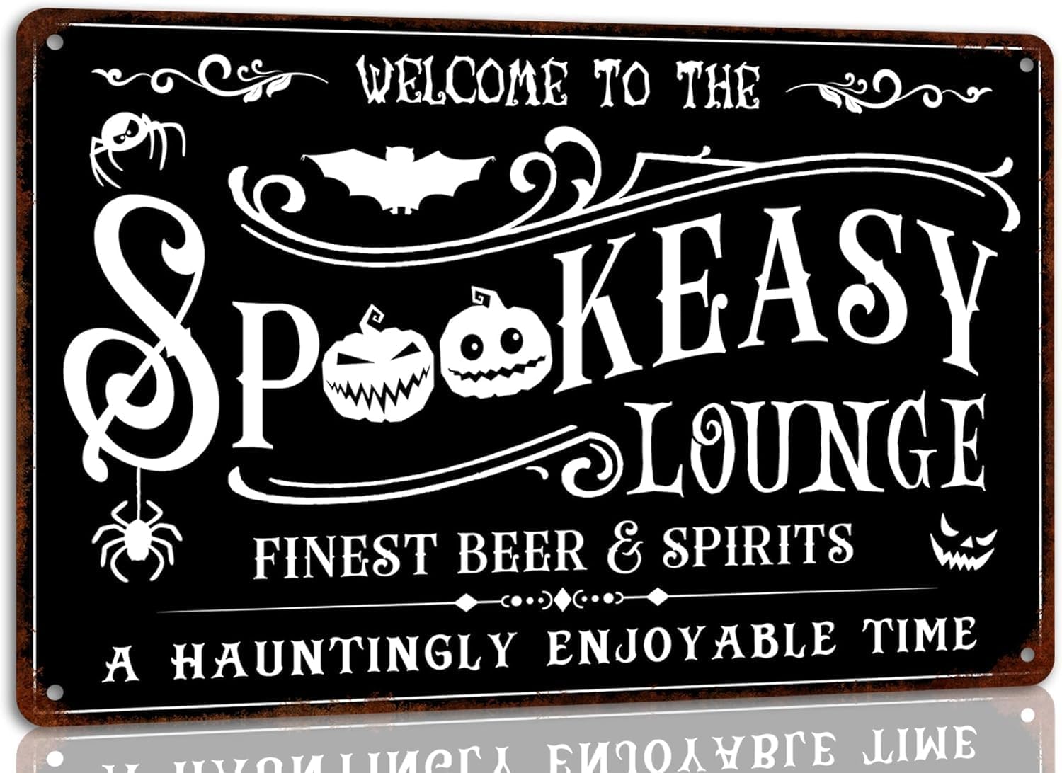 Home Bar Lounge - Spookeasy Horror Lounge Metal Alüminyum Tabela