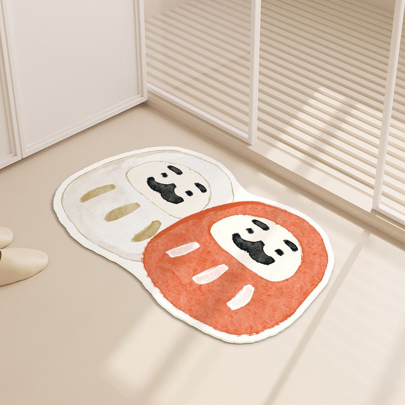 Bar Mat Rubber - VIKAMA Daruma Bebek Şeklinde Yer Paspası,
